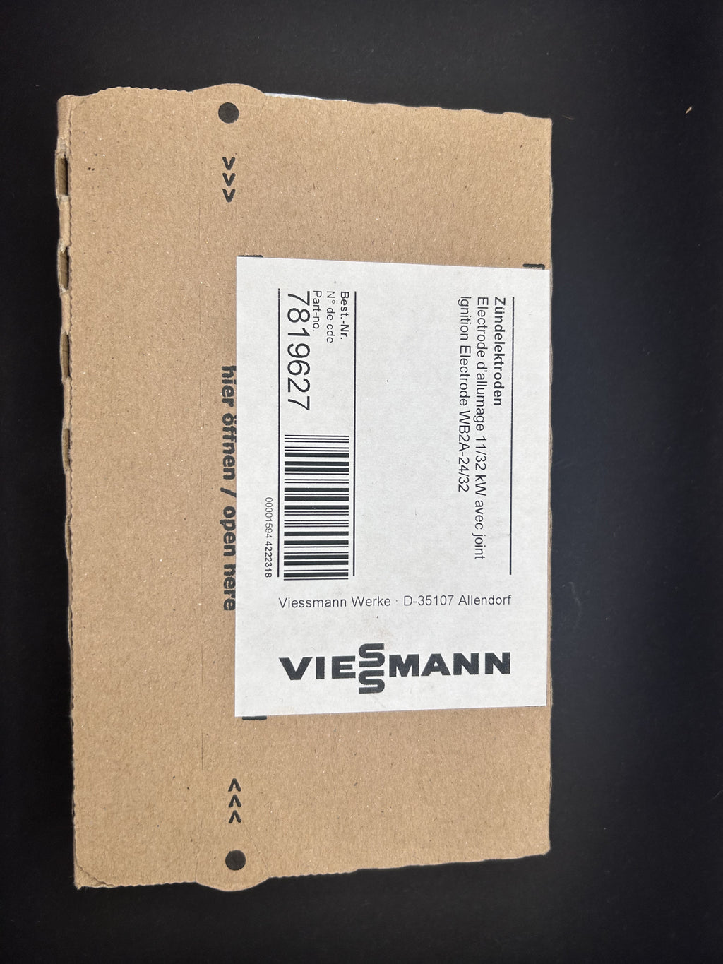 Zündelektrode passend für Viessmann Vitodens 200, 300 Ref.Nr.: 7819627