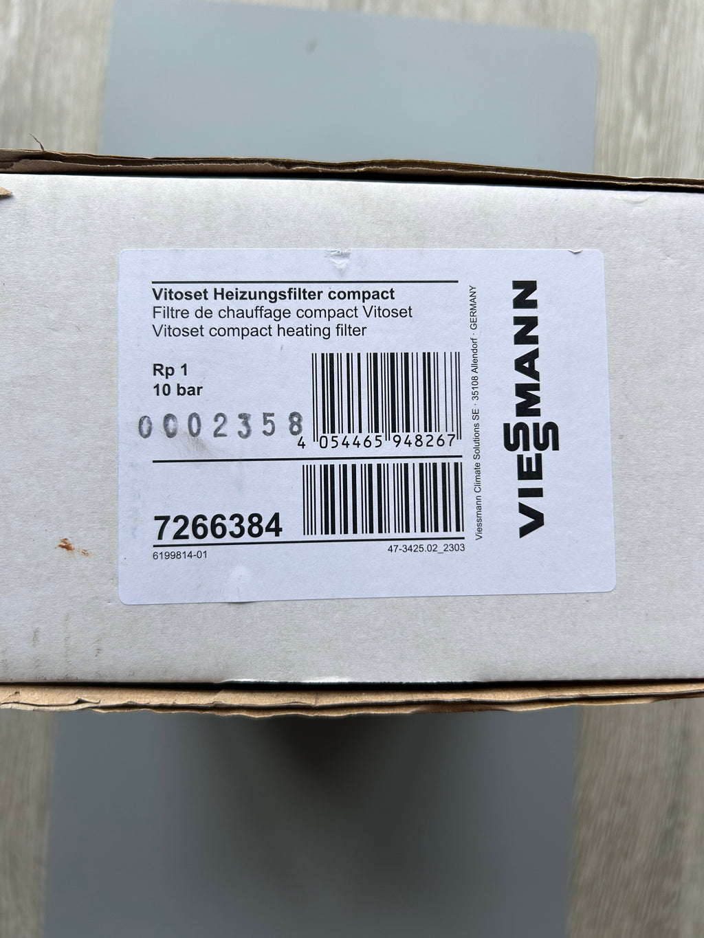 Viessmann 7266384 rückspülbarer Heizungsfilter Compact 1" mit Magnetitabscheidun
