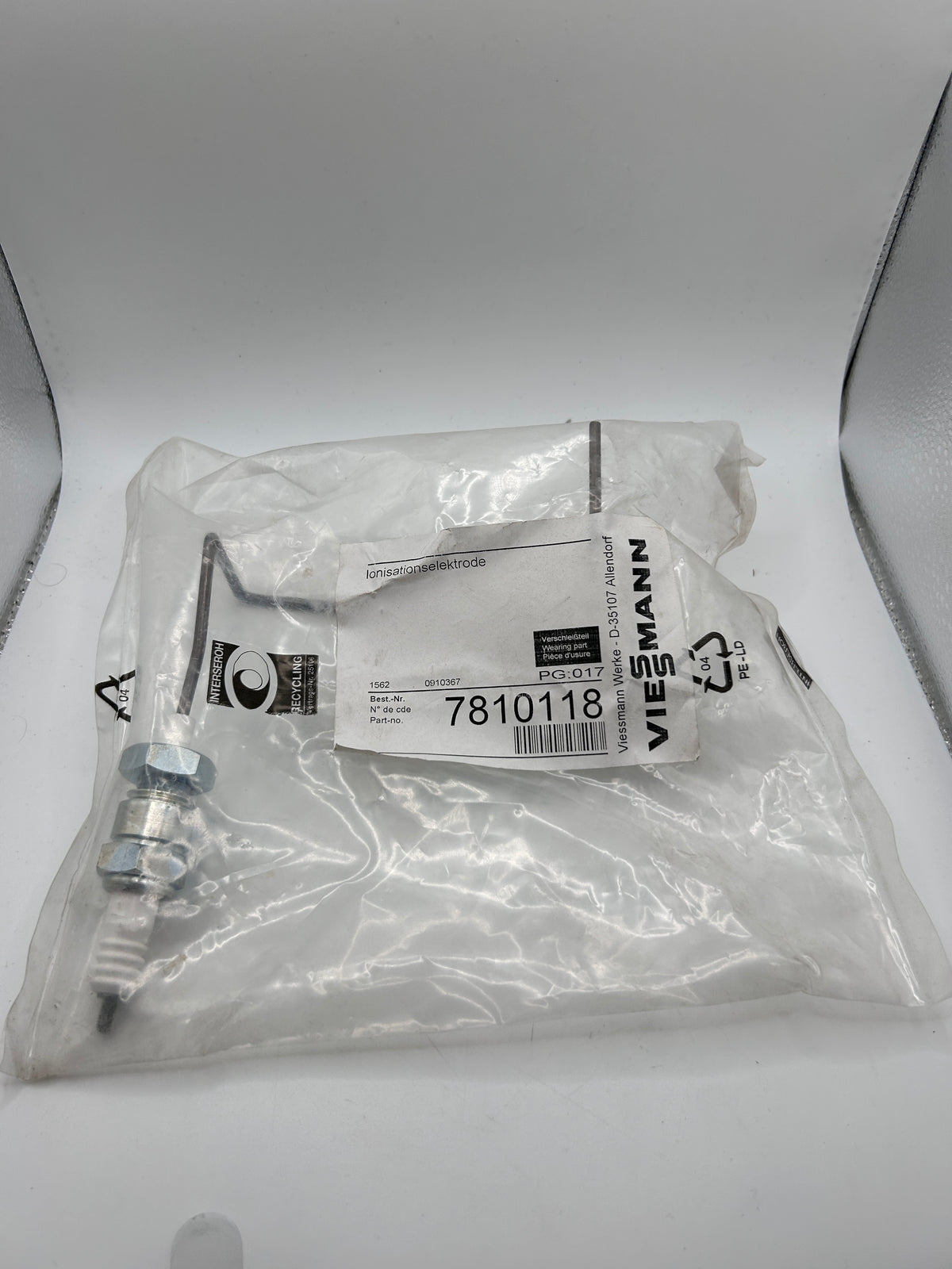 Viessmann Ionisationselektrode 7810118 EV 18,EV-1100-EV-4672, Nr.