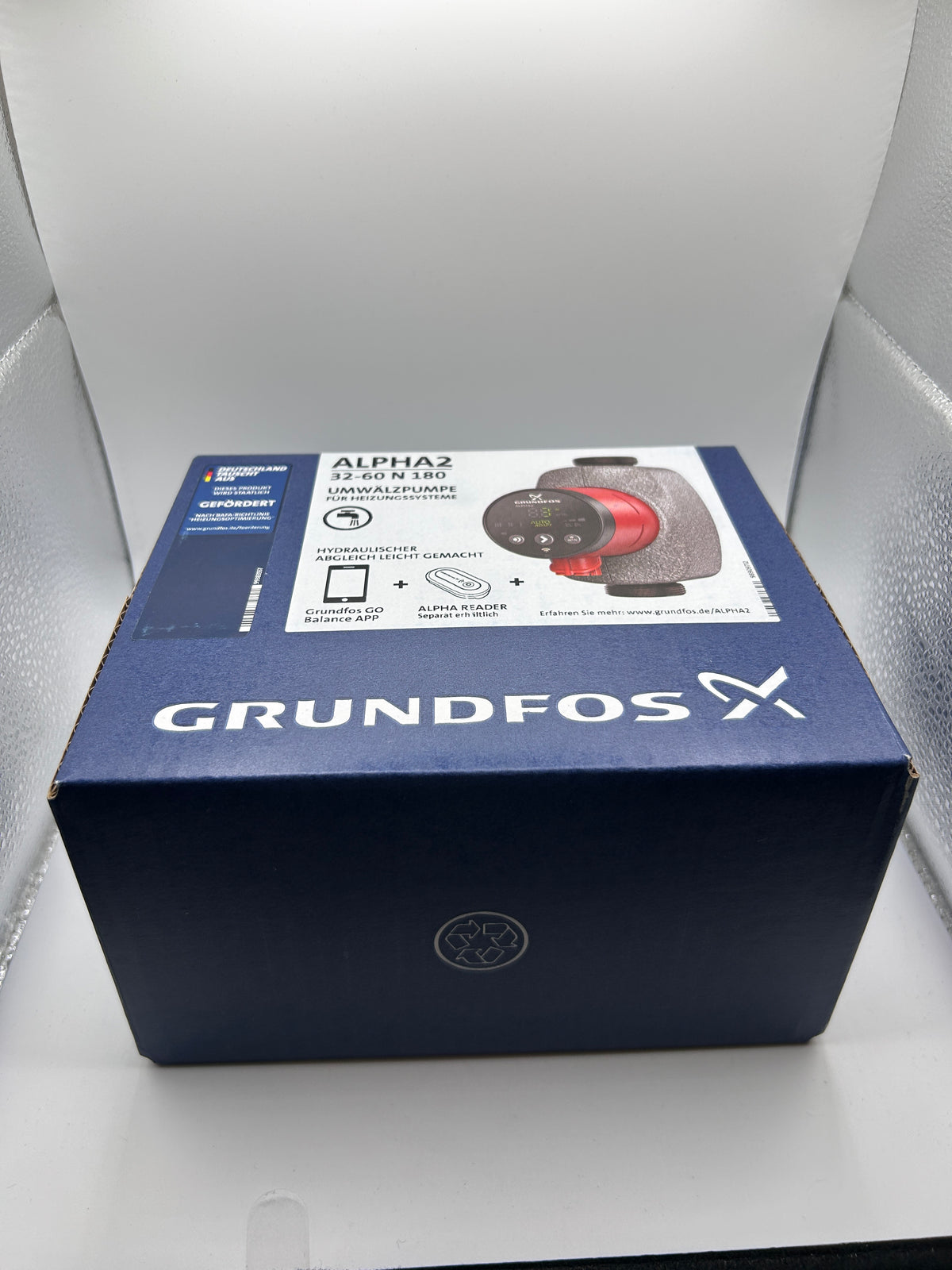 GRUNDFOS Hocheffizienz Umwälzpumpe ALPHA2 32-60 N Edelstahl 180mm, G 2, 99271995