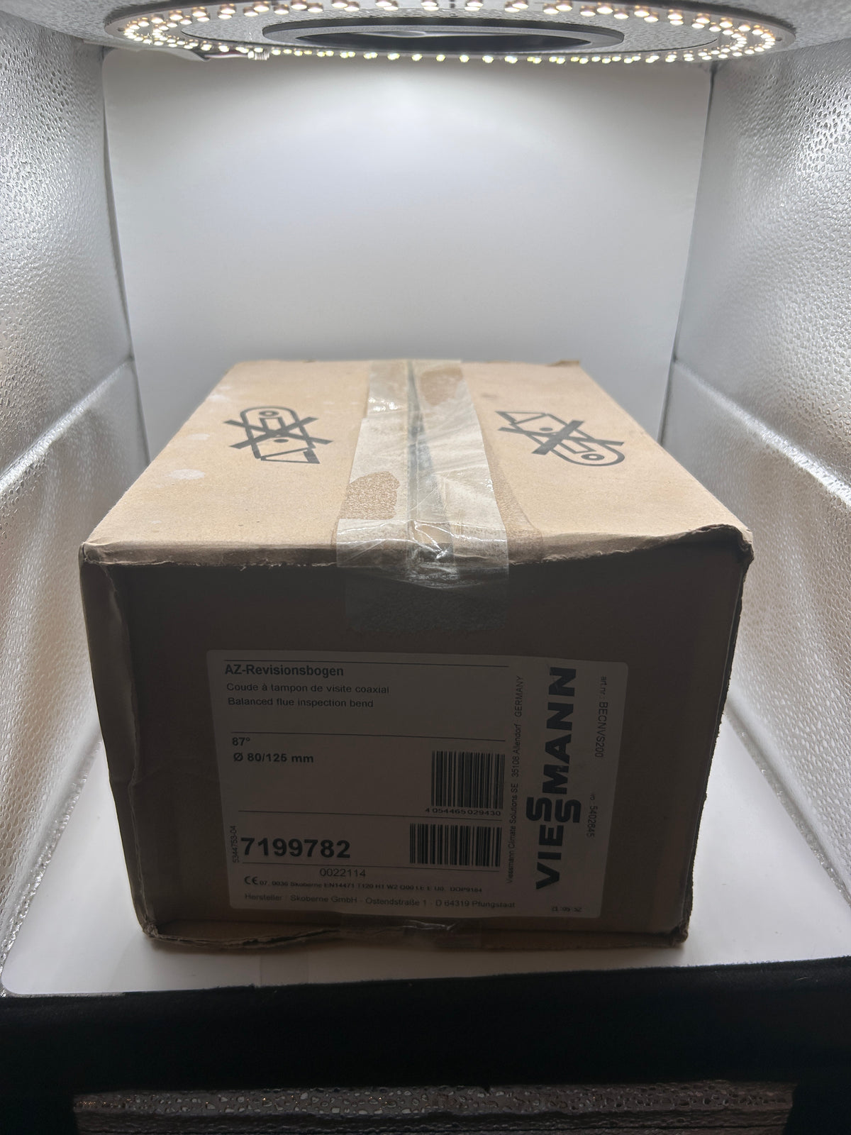 Viessmann 7199782 AZ Bogen 87° 80/125mm konzentrisch Abgasbogen Revisionsbogen