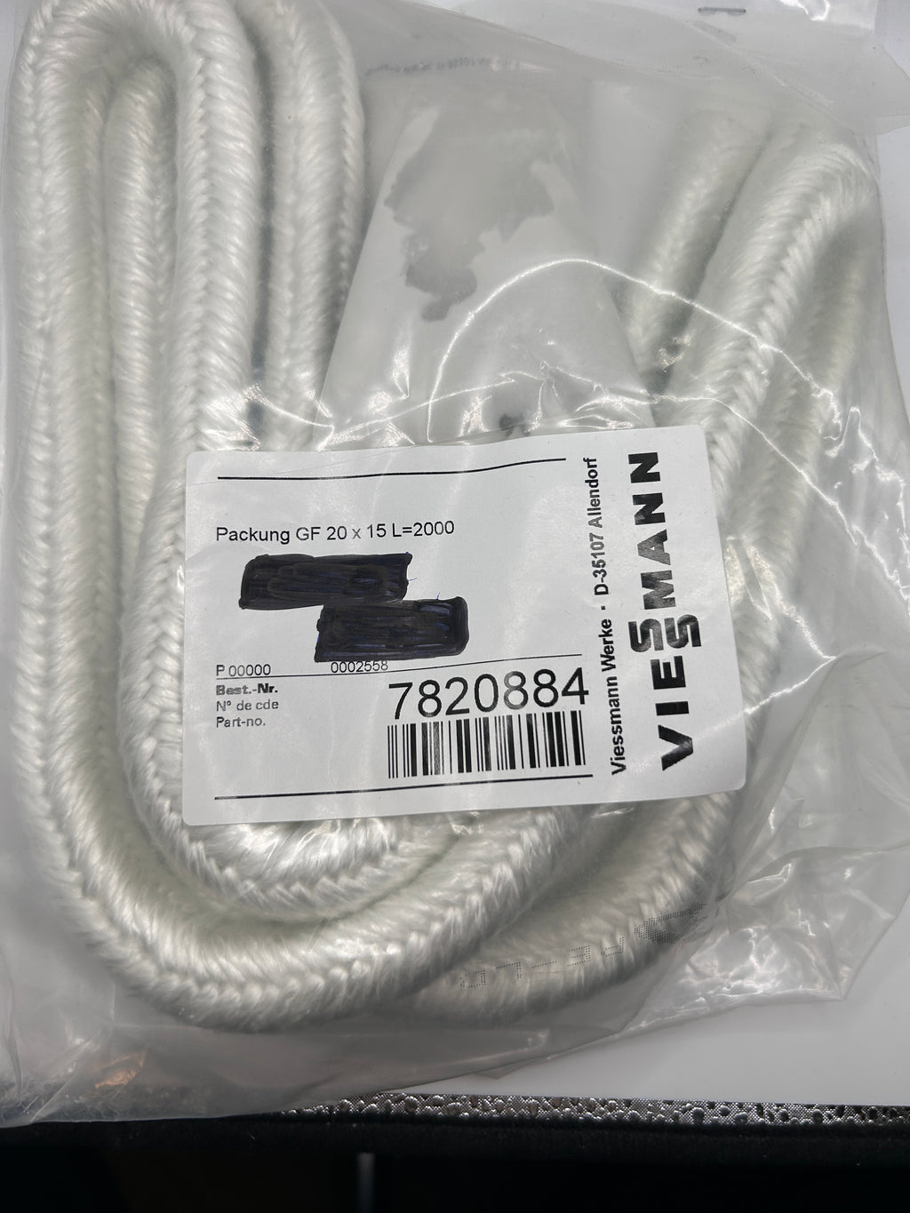 Viessmann 7820884 Dichtschnur Glasfaser 20x15mm mit Kleber, L = 2000mm OEM