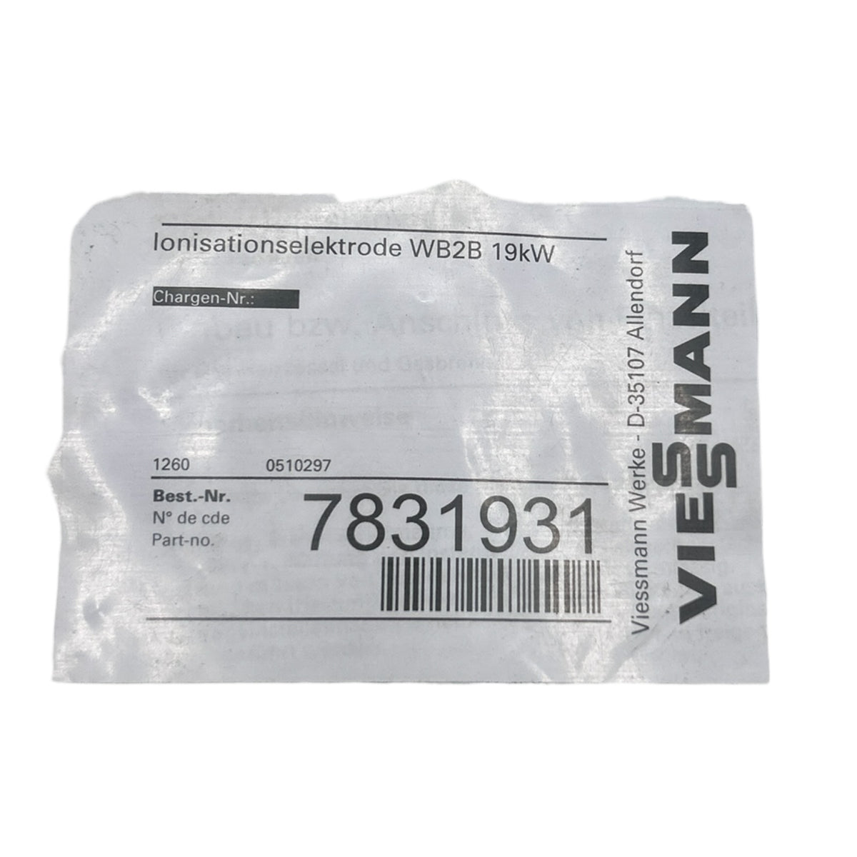 Viessmann Ionisationselektrode 7831931 für Vitodens 19 kW ab 2007 Viesmann