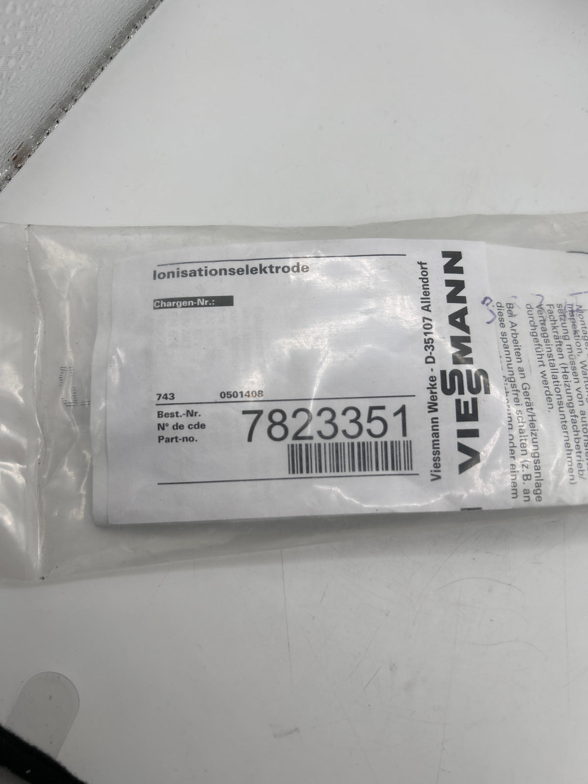 Viessmann Ionisationselektrode 7823351 passend für Vitodens ab 2007 7834232 OEM