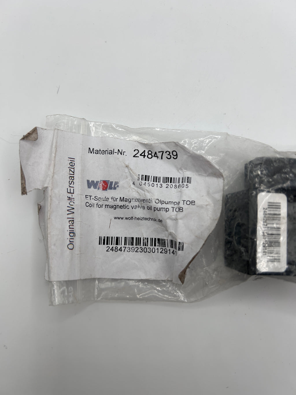 WOLF 2484739 Spule für Magnetventil Ölpumpe TOB