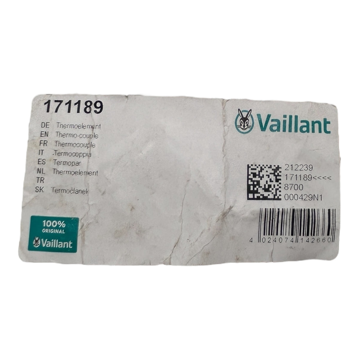 Vaillant Thermoelement 171189 VGH 130-220/5 XZ, VGH 130-220/5 XZ R1