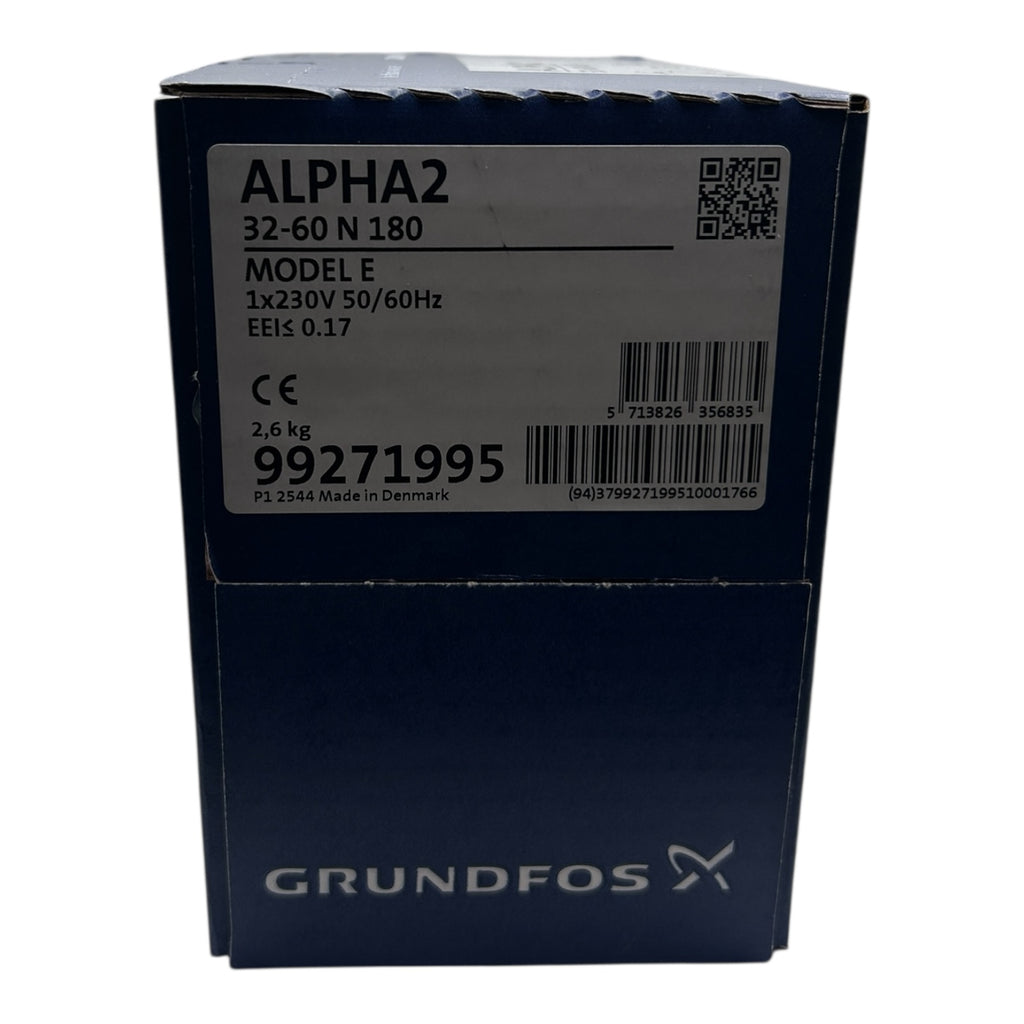 GRUNDFOS Hocheffizienz Umwälzpumpe ALPHA2 32-60 N Edelstahl 180mm, G 2, 99271995