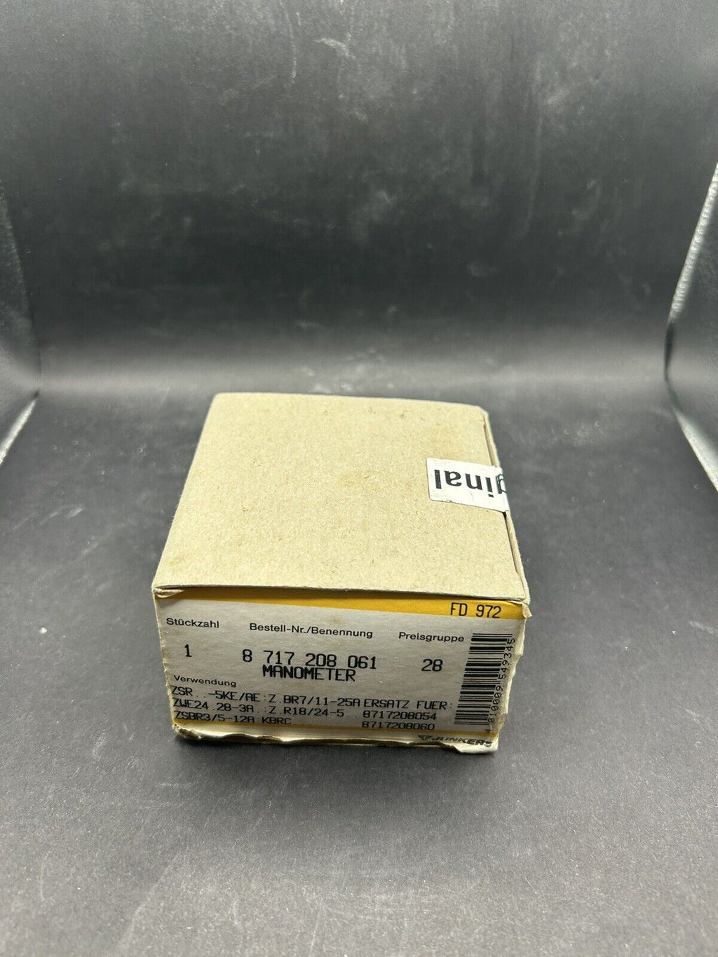 Bosch Junkers Manometer 8717208061 0 ZSBR ZWR ZSR ZWBR ZBR 87172080610