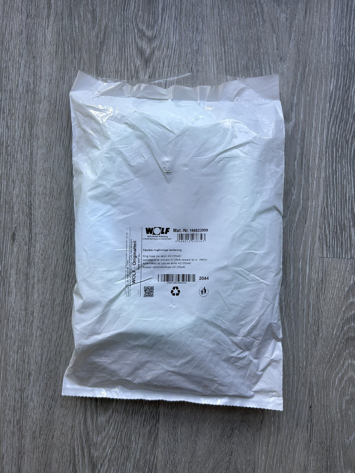 Wolf 166823999 Ring-Schlauch-Isolierung AD 235x40 TGB-40/60, CGB-35/50