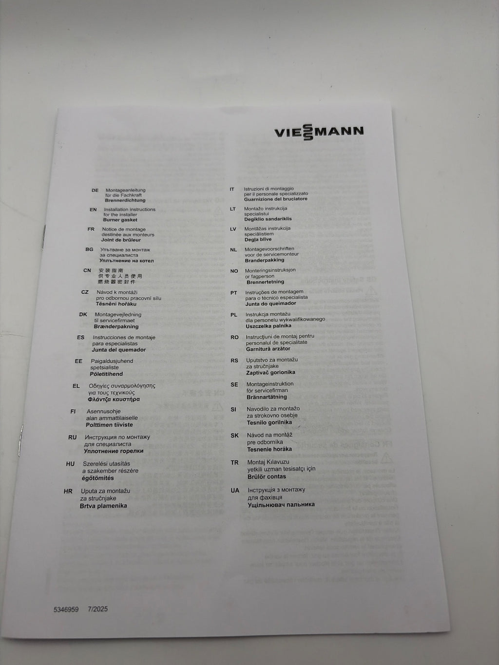 Viessmann 7870568 Wartungsset Vitodens 300/333/343 13/19kW